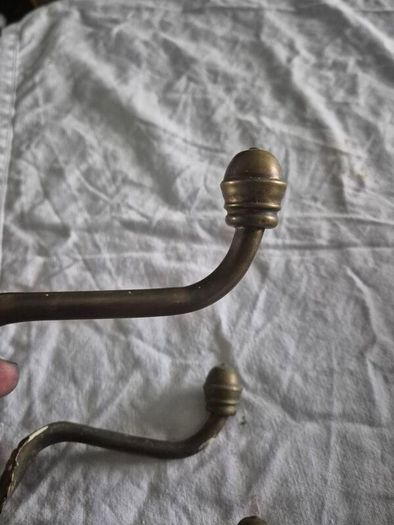 Brass Coathooks Vintage Antique brass set of 5 original coathooks
