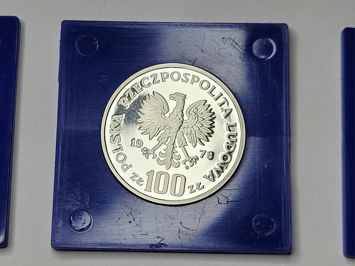 Poland 100 zlotych silver coins Environmental Protection1977,1978