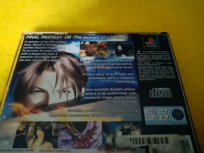 Final Fantasy VIII 8 PlayStation 1 Ps1 Games PlayStation 2 Ps2 Games Original