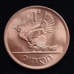 Ireland - 1968 - 1 Penny - Hen with Chicks - KM.11 - [268]