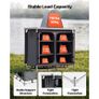 Camping Storage Cabinet, Outdoor Portable Aluminum Lightweight Table, Quick Set-up Compact Kitchen Cook Station, with 6 Shelves and Carry Bag, for Picnic, BBQ, Party, Camping, RV Traveling Image 4