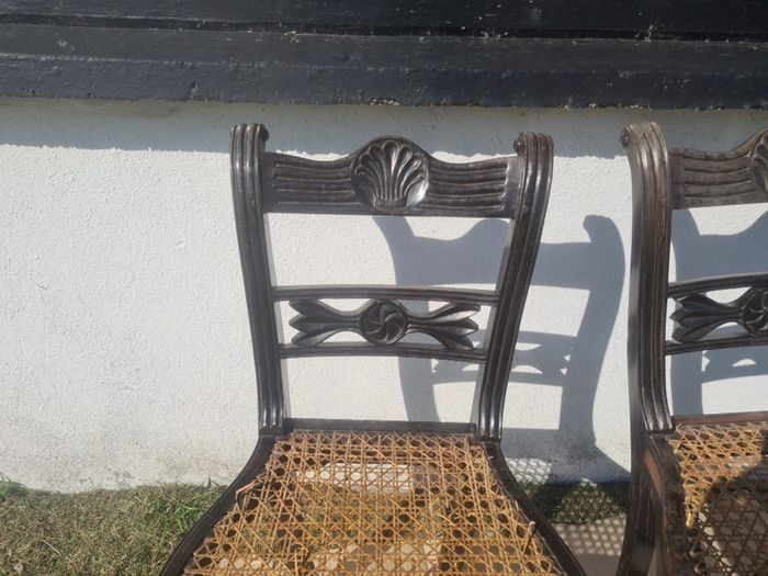 vintage ebony dining chairs