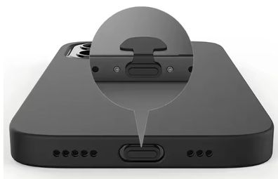 iPhone 15 series Charging port Dust Cover Black