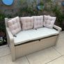 Garden Storage Bench in Cream Image 3