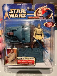 Star Wars - Obi- Wan ( AOTC ) with force-flipping action