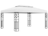 Gazebo with Double Roof 3x4 m White