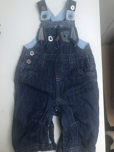 Next denim dungarees 3-6 mnts