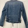 Vintage Y2K Sisley Biker Style Denim Jacket - Size S Image 3