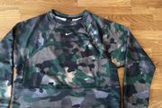 Nike Camo Cropped Sweatshirt Top Size XS