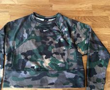 Nike Camo Cropped Sweatshirt Top Size XS