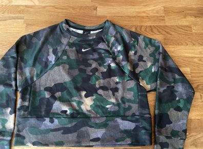 Nike Camo Cropped Sweatshirt Top Size XS