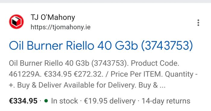 Oil Burner riello 40 G3B