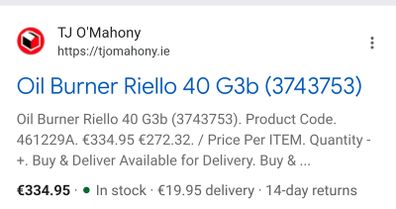 Oil Burner riello 40 G3B