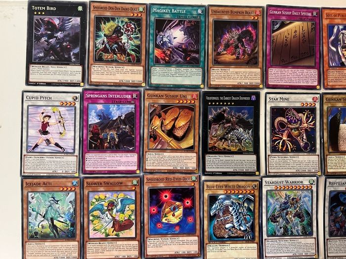 Bundle of 40 1st Edition Yugioh Cards including Blue Eyes White Dragon (36 from 2020 and 4 1996) Yu-Gi-Oh
