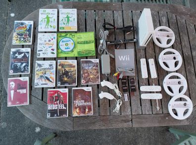 Wii Console, controllers, accessories, games bundle