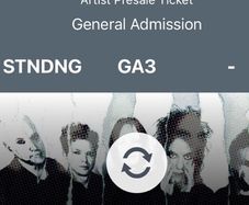 4 x The Cure tickets - Marlay park 26th June