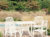 5 Piece Bistro Set Cast Aluminium White