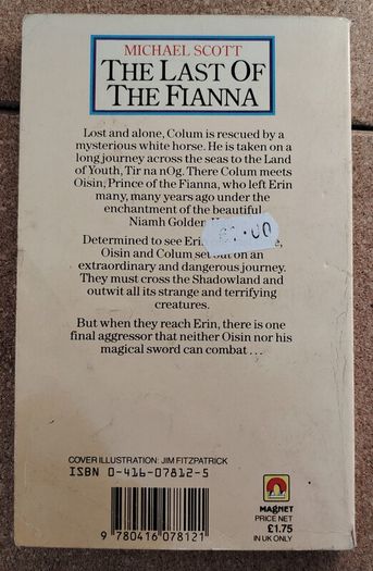 Michael Scott - The Last of The Fianna (1987 First Edition - Jim Fitzpatrick Cover)