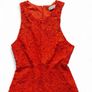 Sandro Size 2Uk 8-10 Orange Floral Lace Fit & Flare Dress Image 4