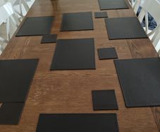 Eight Leather Effect Table Mats