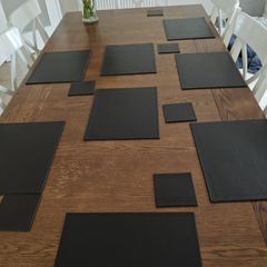 Eight Leather Effect Table Mats