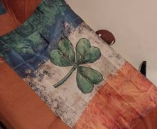 Ireland world cupFlags Irish Flag Shamrock Tricolor Flag - Heavy-Duty vintage old looking