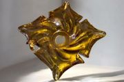 Amber glass bowl
