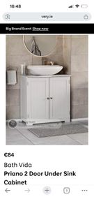 White  Free Standing Under Sink Cabinet