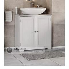 White  Free Standing Under Sink Cabinet