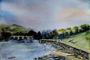 buncrana bridge watercolour