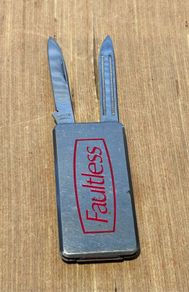 Vintage Barlow Stainless Money Clip Knife and File