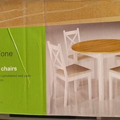 Kitchen Chairs Roswell Two Tone Solid Wood Cross Back Chairs Pair