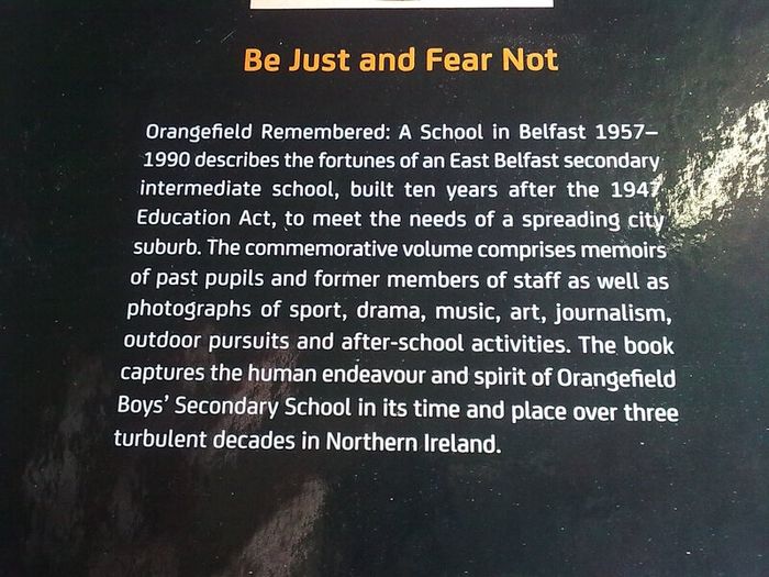 Orangefield remembered A school in Belfast 1957-1990 N. Ireland