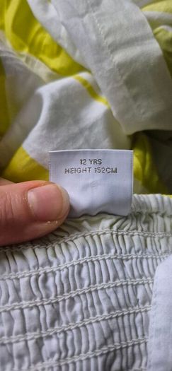 Next Yellow and White Striped Summer Dress 12Y