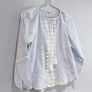 Pre Owned River Island Light Blue Boho Lace Trim Blouse Image 2
