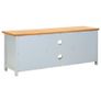 TV Cabinet 120x35x48 cm Solid Oak Wood Image 6