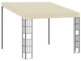 Wall-mounted Gazebo 3x3 m Cream Fabric