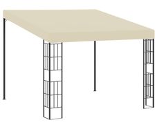 Wall-mounted Gazebo 3x3 m Cream Fabric