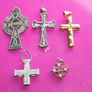 Collection of 5 Crosses Jesus Christian Onyx Zirconia Others 5cm , 3,5cm Image 8