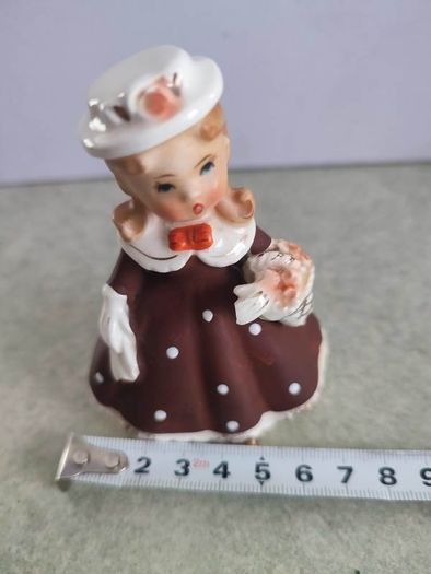 Vintage Bone China Fegurine Of Flower Gril.