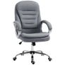 Grey Desk Chair Lumbar Support Adjustable Height Rock 360 Rolling Grey Image 2