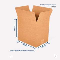 Double Wall Cardboard Boxes - 457 mm x 457 mm x 508 mm