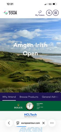 Amgen Irish Open Tickets