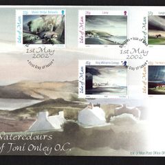 2002 Isle of Man Watercolours by Toni Onley (1928-2004) Commemorative Stamps First Day Cover (FDC)