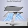 Laptop Stand Adjustable Height, Ergonomic Air-Ventilated Laptop Riser Holder for Desk, Aluminum Foldable Laptop Cooling Pads Computer Stand Compatible with MacBook Image 7