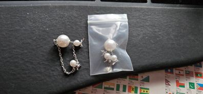 Sumiyaki Butterfly Faux Pearl Earring