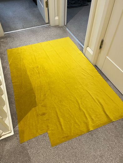 Upholstery fabric mustard colour