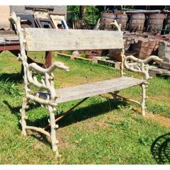 Bench Cast Iron and Timber Ornate Ends H23