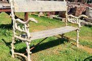 Bench Cast Iron and Timber Ornate Ends H23