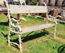 Bench Cast Iron and Timber Ornate Ends H23